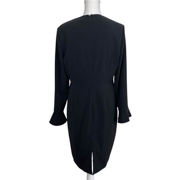 Ted Baker Yulin Flare Cuff Pencil Dress in Black Size 4 - Picture 8 of 16
